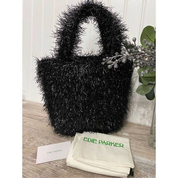 Edie Parker Weedie Black Tote Bag Purse - Picture 2 of 6